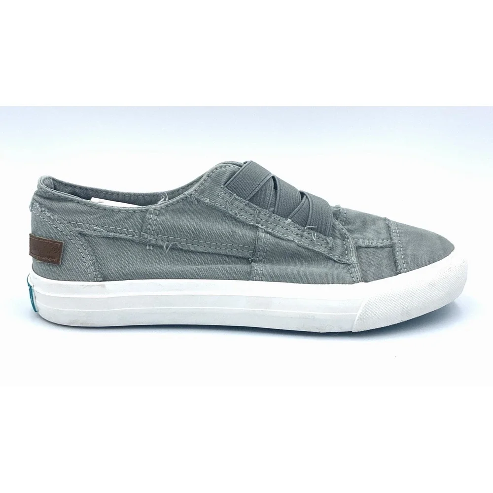 Blowfish Malibu Play Slip On Sneakers Womens Grey Canvas ZS001 Size 8 New No box